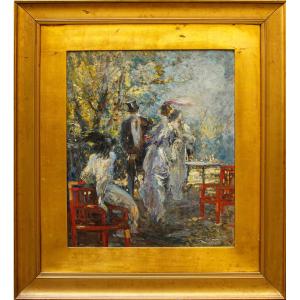 Lodovico Zambeletti (milan, 1881 – June 4, 1966), Encounters In The Park