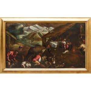 Francesco Dal Ponte, dit Francesco Bassano, atelier de, Allégorie de l’hiver
