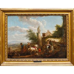 Carel Van Falens (antwerp, 1683 – Paris, 1733), Genre Scene