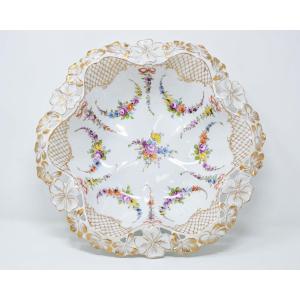 Late 19th Century, Openwork Bowl With Floral Patterns