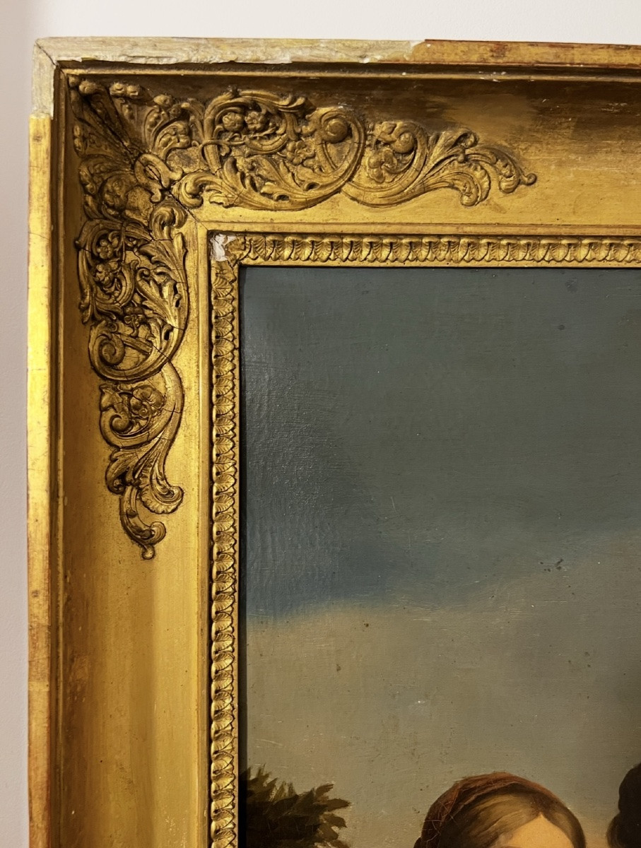 Tableau Ancien-peinture Mythologique-grèce-le Jugement De Pâris-Ecole Française Du XIXe Siècle-photo-8