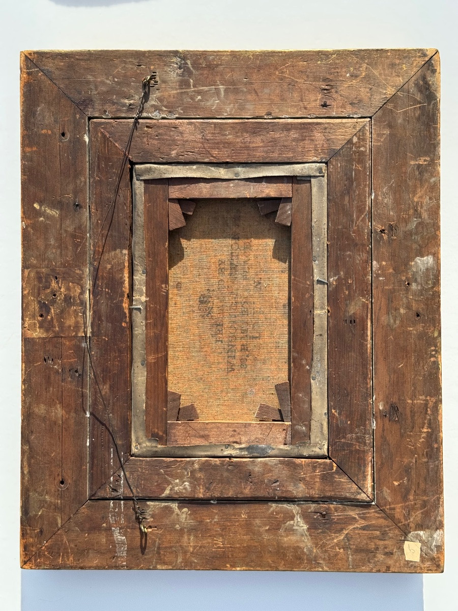 Shepherd And His Sheep - Countryside - Oil On Canvas - Painting - 19th Century English School - Romantic-photo-3