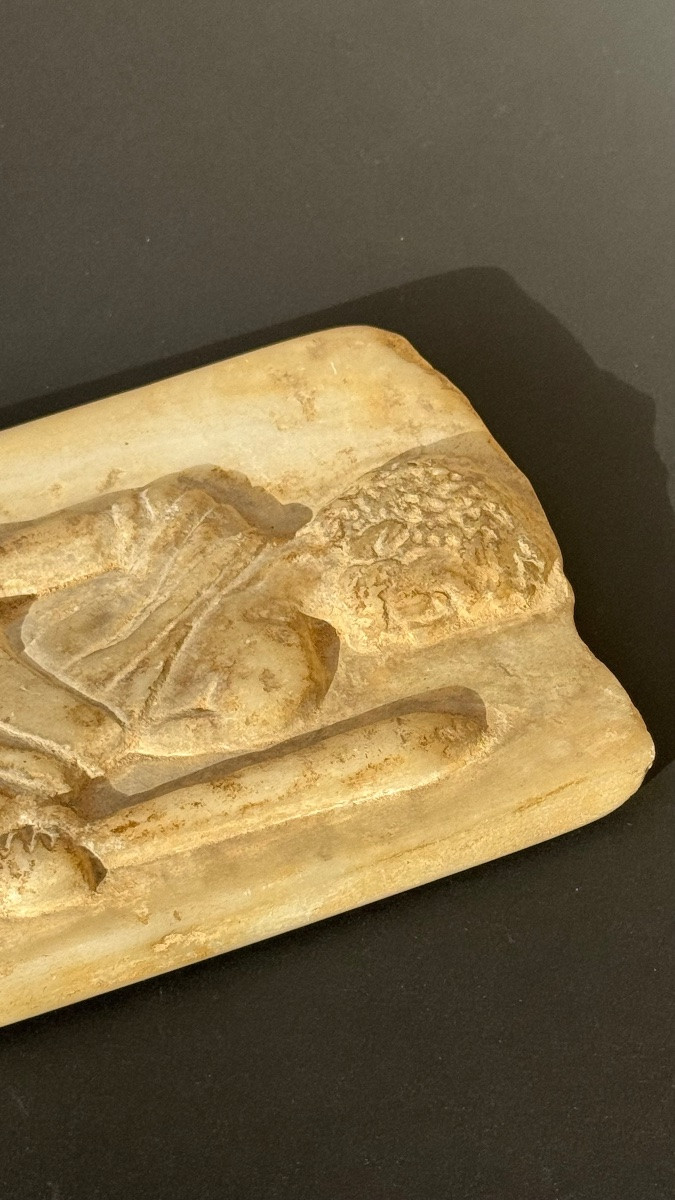 Marble Relief Fragment – Male Figure – Roman Art (?) – Sculpture – Possibly Antique (?)-photo-5