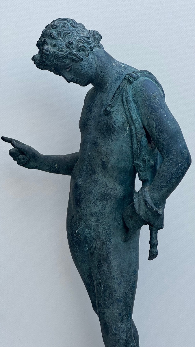 Narcissus-dionysus-bronze-ephebe-19th Century-sculpture-italy-naples-fonderia Artistica Chiurazzi
