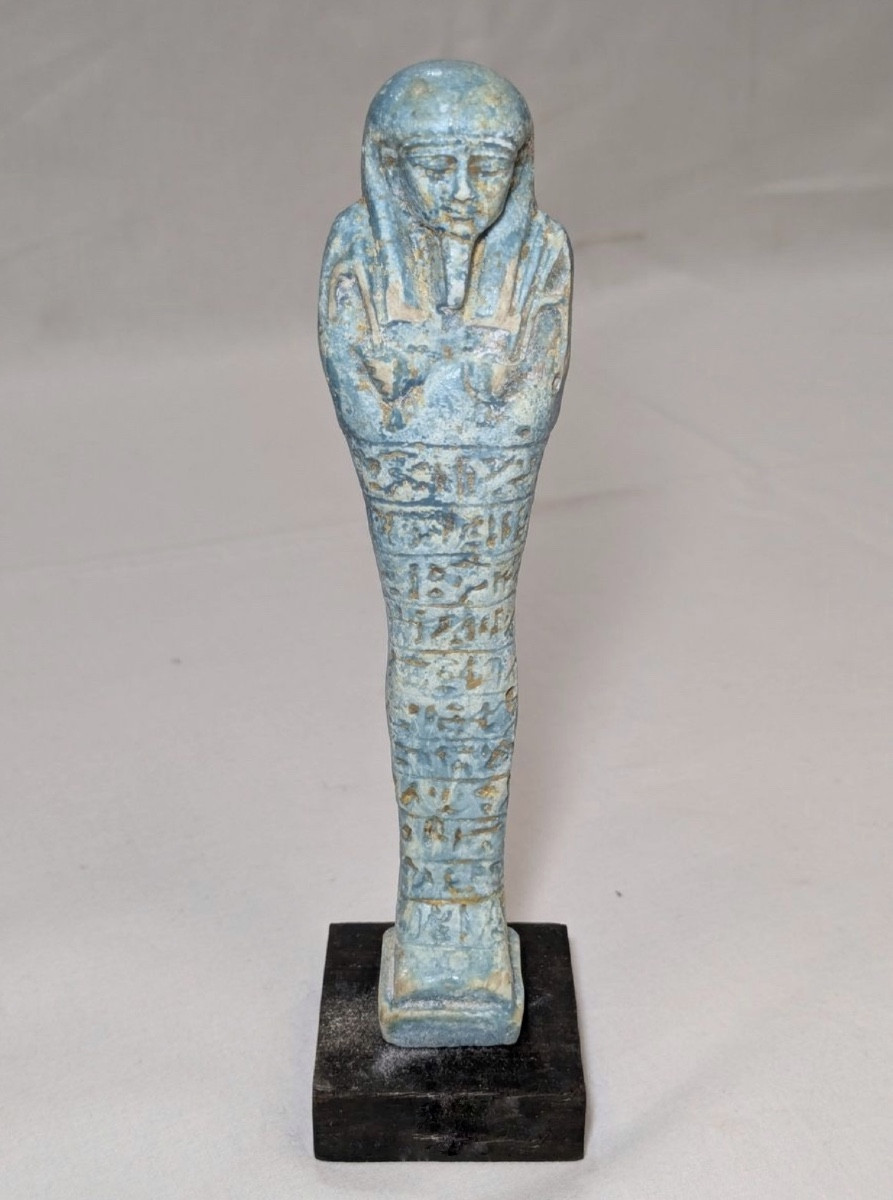 Glazed Earthenware Ushabti Egypt Archeology Antique