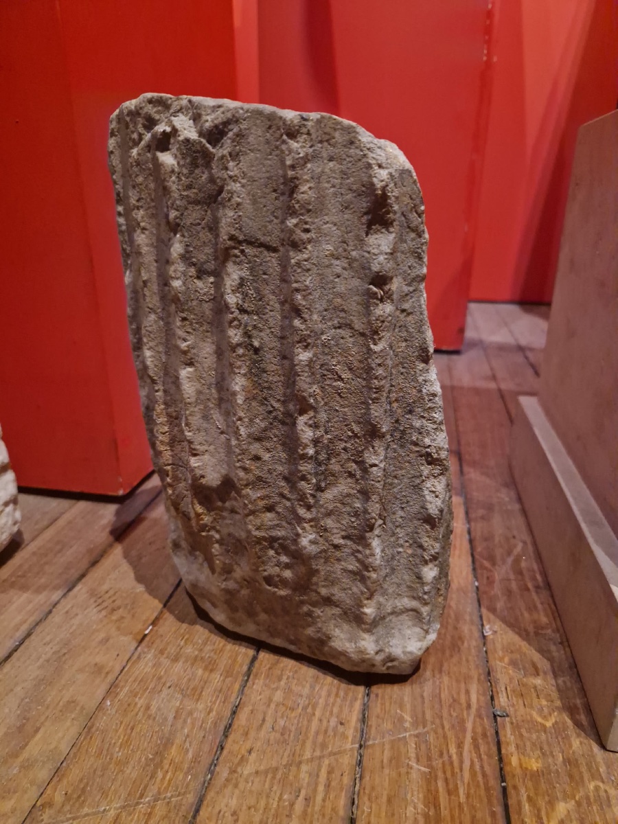 Fragment Of A Fluted Marble Column - Antique - Roman-photo-2