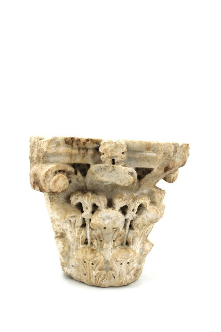 Carved Marble Capital - Archaeology - Column-late Antquity-photo-4