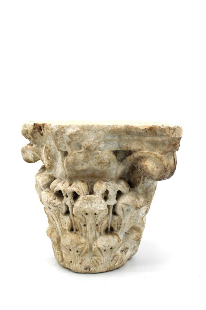 Carved Marble Capital - Archaeology - Column-late Antquity-photo-4