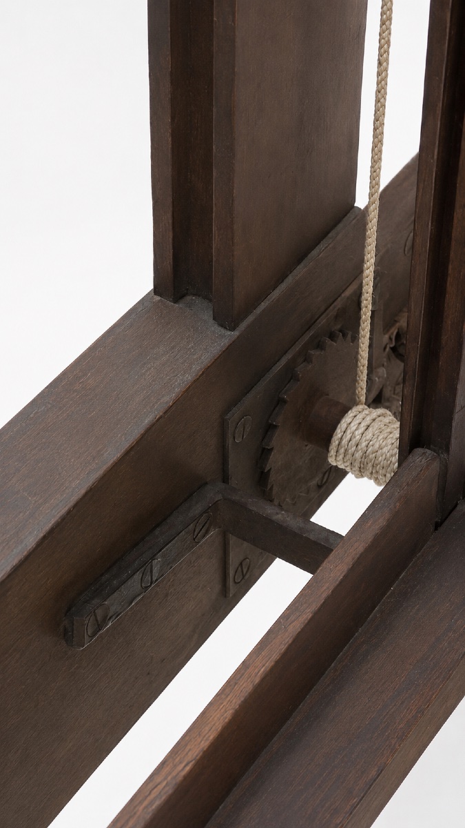 Large Double Studio Easel With Rack And Pinion Mechanism - Large Format Painter's Easel - Late 19th Century-photo-8