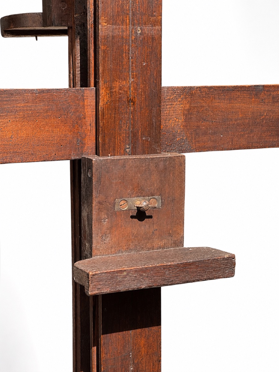Large Double Studio Easel With Rack And Pinion Mechanism - Large Format Painter's Easel - Late 19th Century-photo-2