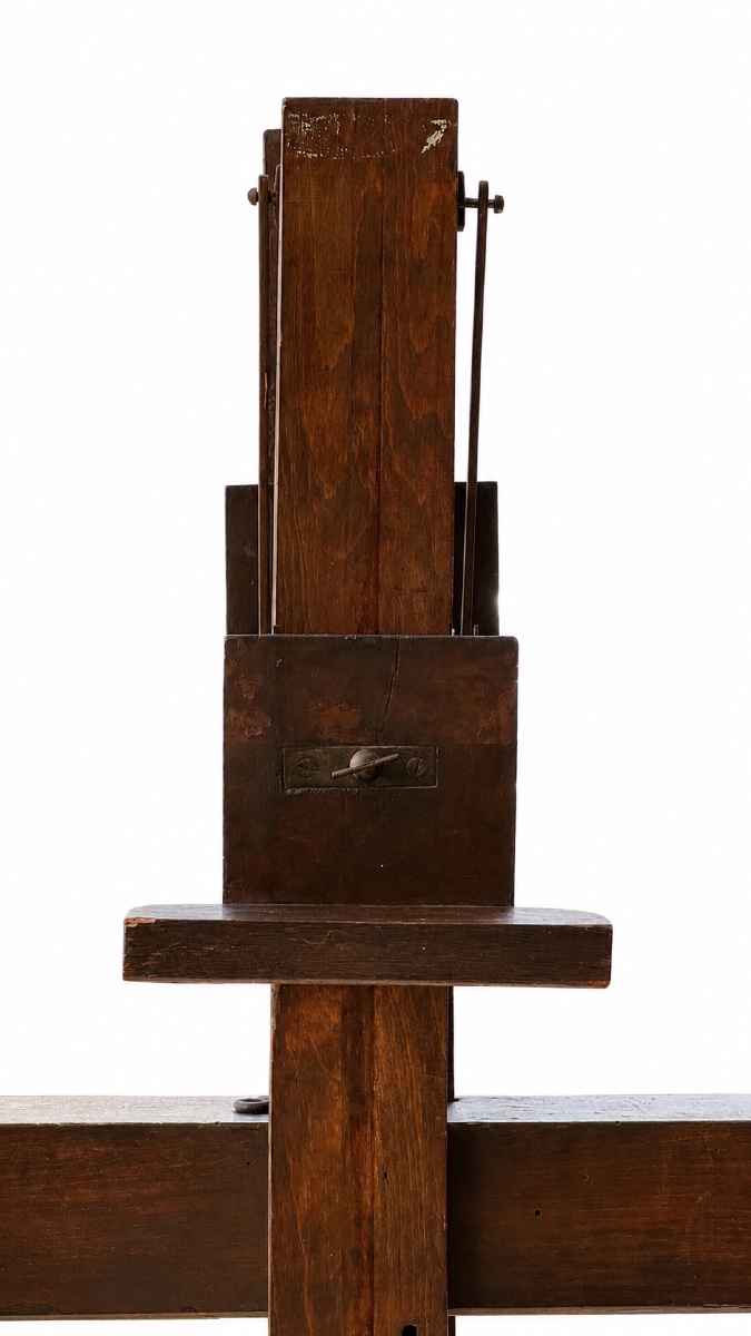 Large Double Studio Easel With Rack And Pinion Mechanism - Large Format Painter's Easel - Late 19th Century-photo-4
