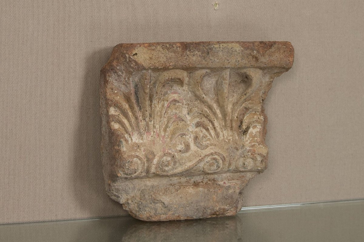 Fragment Of A Roman Terracotta Cornice-acanthus Frieze-antique-greek-great Greece-roman-photo-3