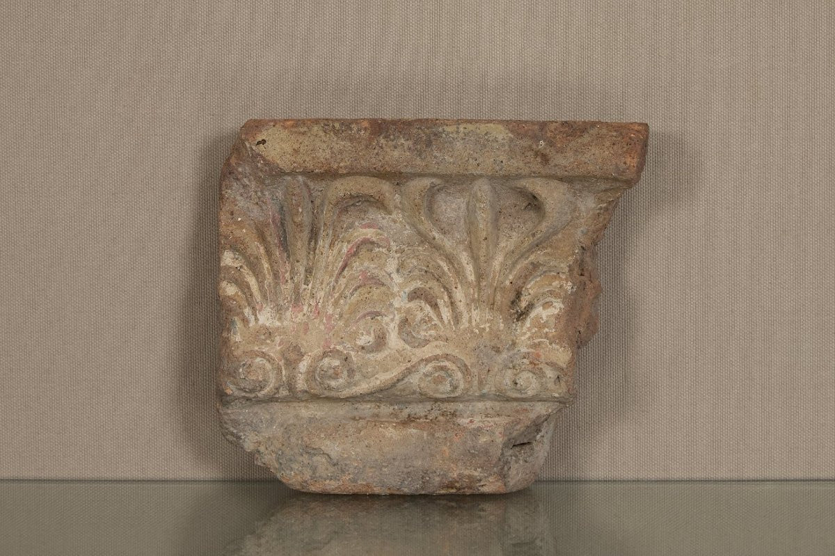 Fragment Of A Roman Terracotta Cornice-acanthus Frieze-antique-greek-great Greece-roman-photo-4