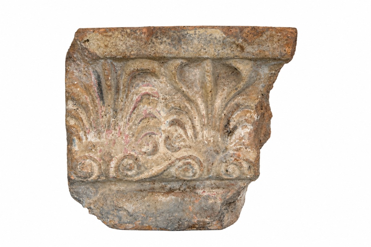 Fragment Of A Roman Terracotta Cornice-acanthus Frieze-antique-greek-great Greece-roman