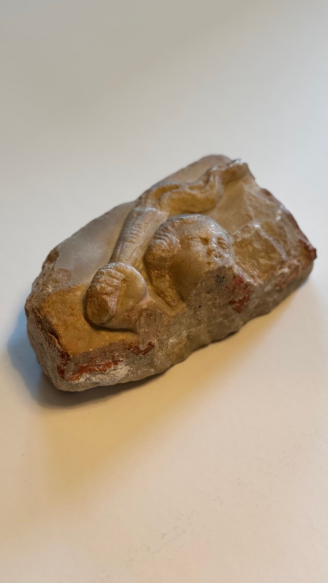  Fragment de marbre-Tête de femme–Antique-Romain-Sculpture