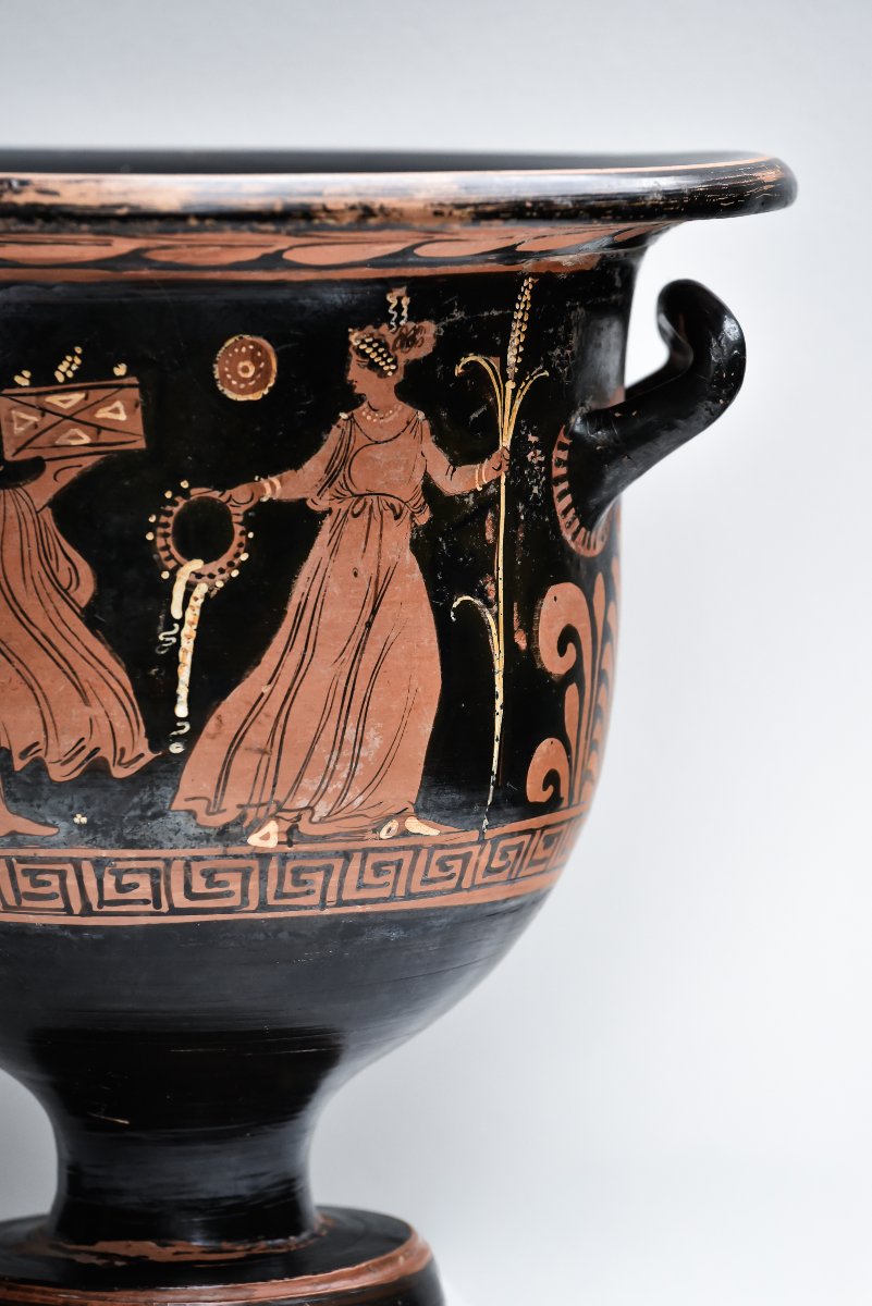 Cratère en cloche à figures rouges-Grande Grèce-Archéologie-Céramique-Grecque-Vase-photo-2