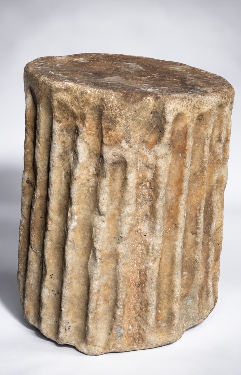 Fragment Of An Ancient Roman Marble Column - Roman Period - Stone Carving-photo-4