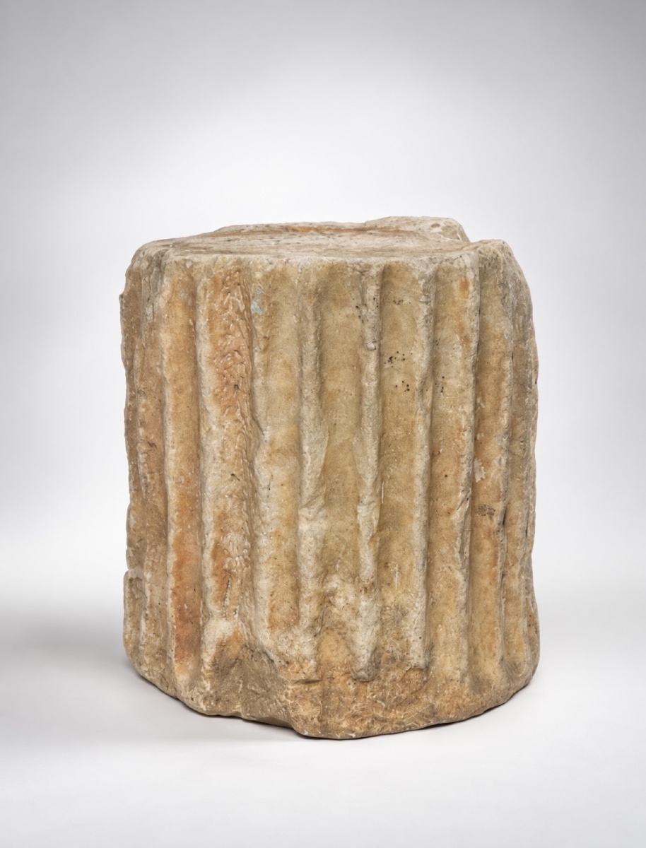 Fragment Of An Ancient Roman Marble Column - Roman Period - Stone Carving-photo-7