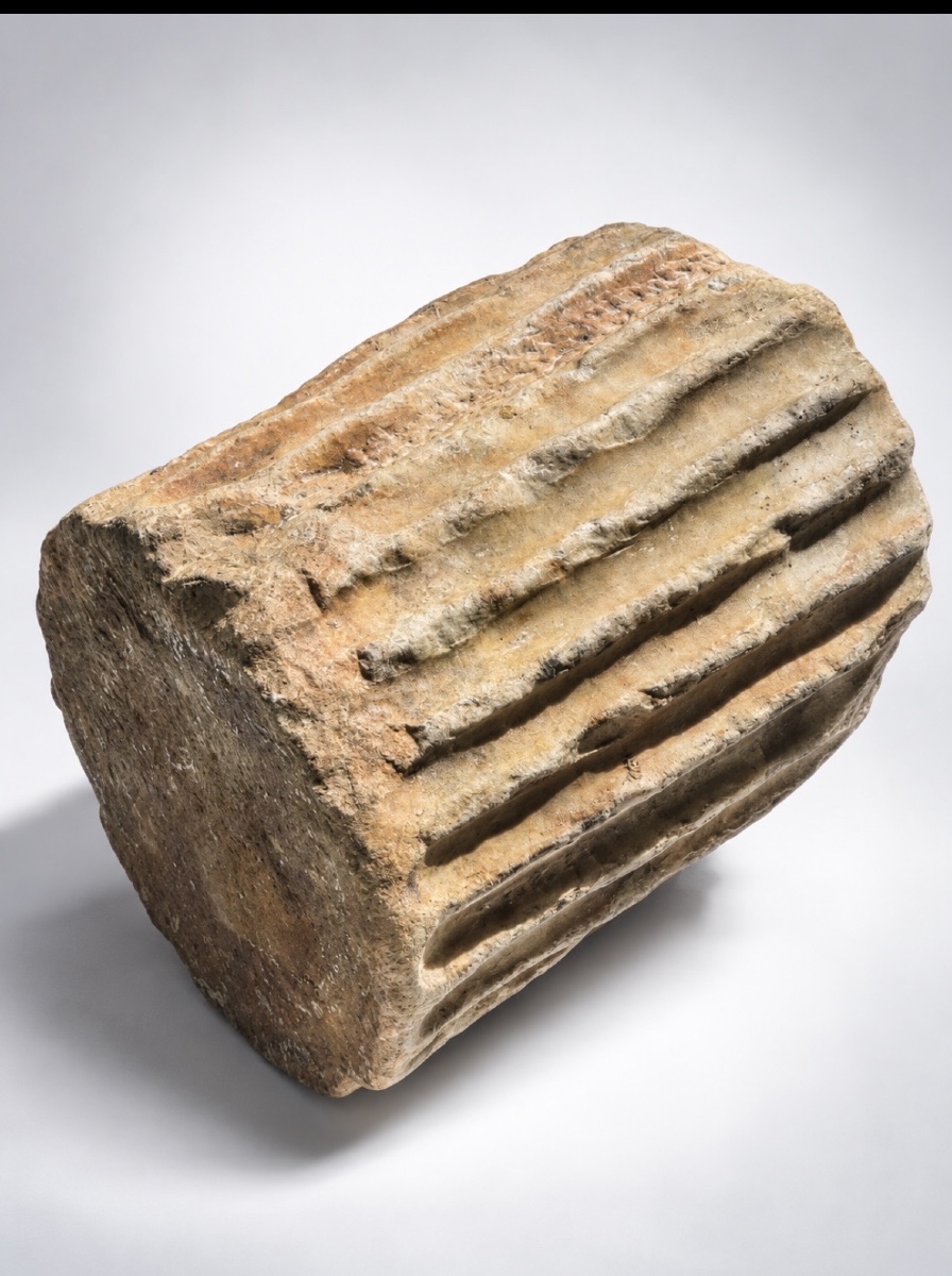 Fragment Of An Ancient Roman Marble Column - Roman Period - Stone Carving-photo-3