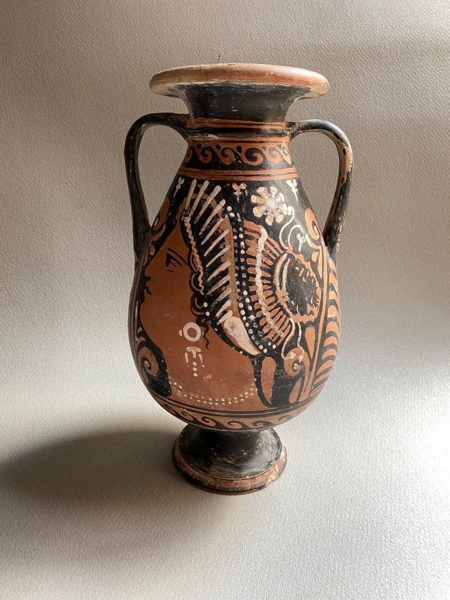 Vase Ceramique Antique Femme De Profil Campagnie IV A-jc Grande Grèce Italie 