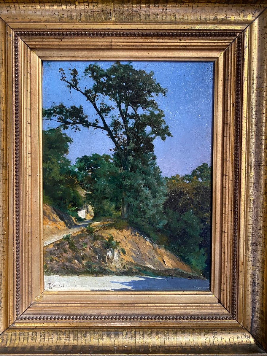 The Bois De Poyanne In Gauriac By E. Bertaud Bordeaux Landscape  Nineteenth Painting-photo-2