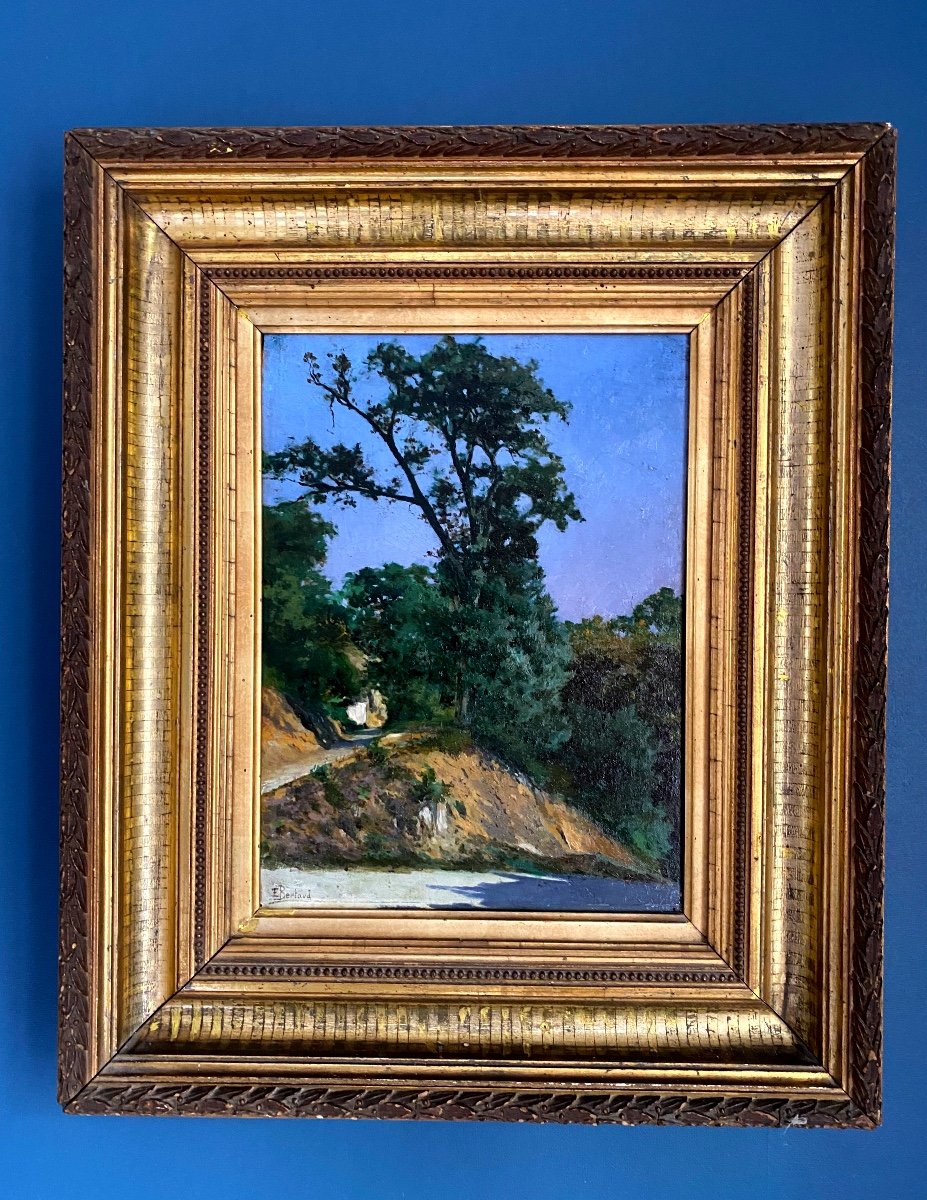 The Bois De Poyanne In Gauriac By E. Bertaud Bordeaux Landscape  Nineteenth Painting