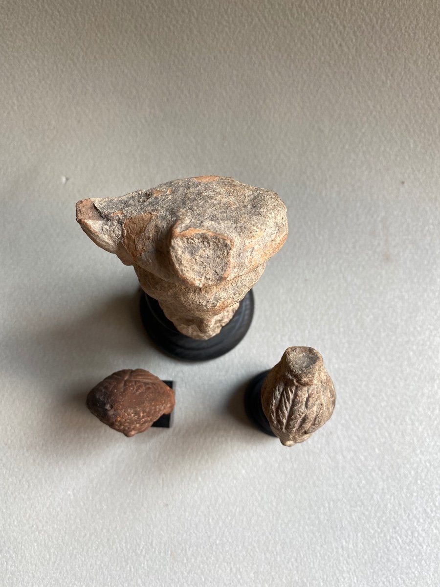 Tête Tanagra, Buste Hermès Mercure, Tête D’Isis Hellénistique Art Grec Romain IIe IIIe S Av Jc-photo-2