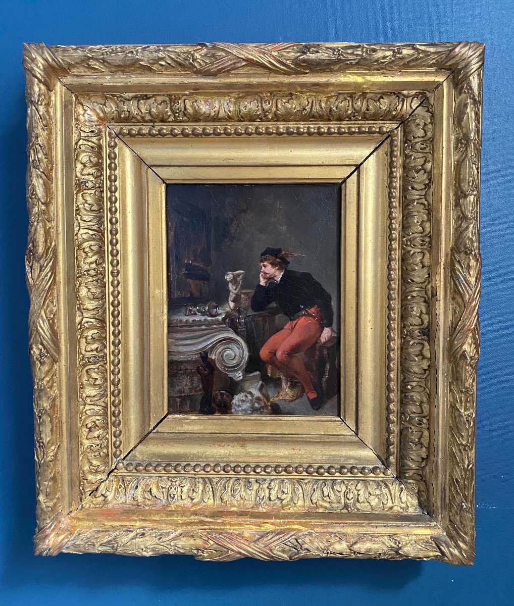 Ascanio Ciseleur Florentin Du XVI Ami De Cellini Par Jean Fauvelet  , Portrait D’homme XIX-photo-2