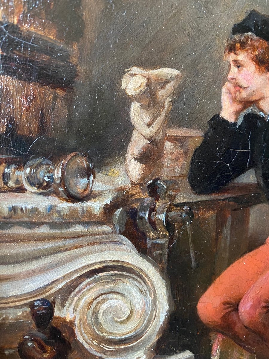 Ascanio Ciseleur Florentin Du XVI Ami De Cellini Par Jean Fauvelet  , Portrait D’homme XIX-photo-3