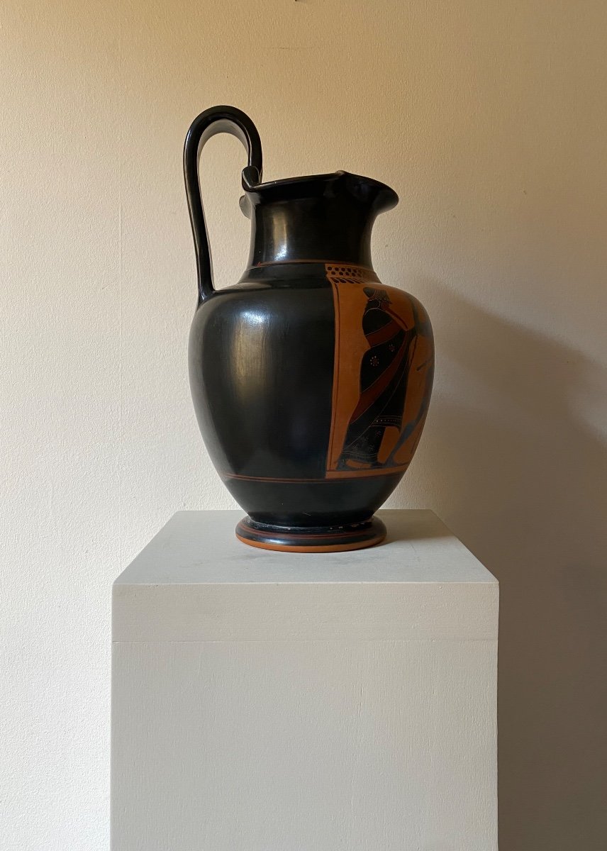 Vase œnochoé Dans Le Goût Attique Grèce Ou Italie XIX Céramique D’après L’antique-photo-2