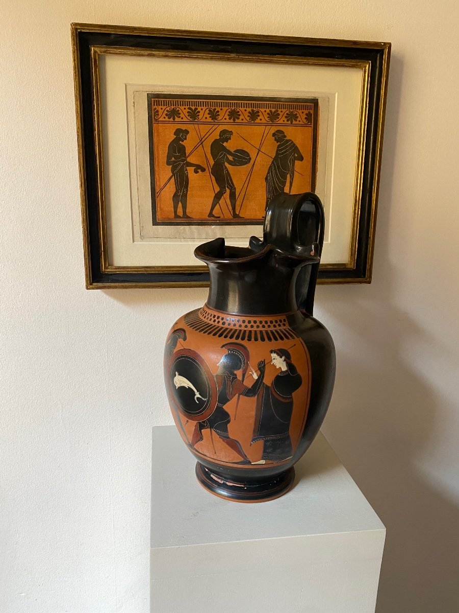 Vase œnochoé Dans Le Goût Attique Grèce Ou Italie XIX Céramique D’après L’antique-photo-1