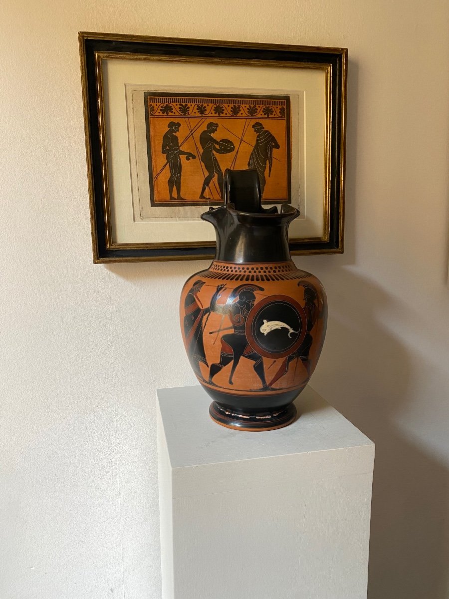 Vase œnochoé Dans Le Goût Attique Grèce Ou Italie XIX Céramique D’après L’antique-photo-2