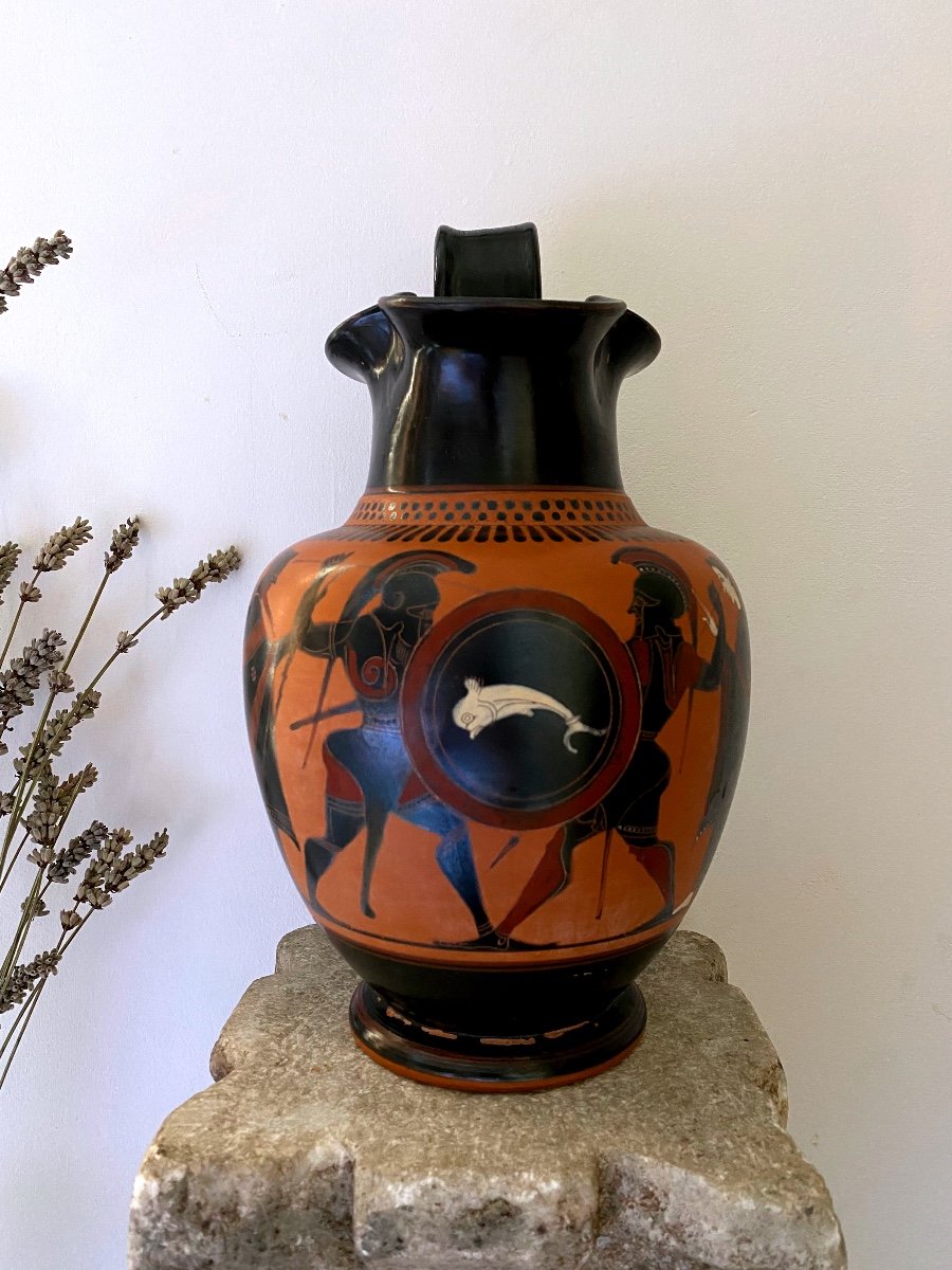 Vase œnochoé Dans Le Goût Attique Grèce Ou Italie XIX Céramique D’après L’antique-photo-4