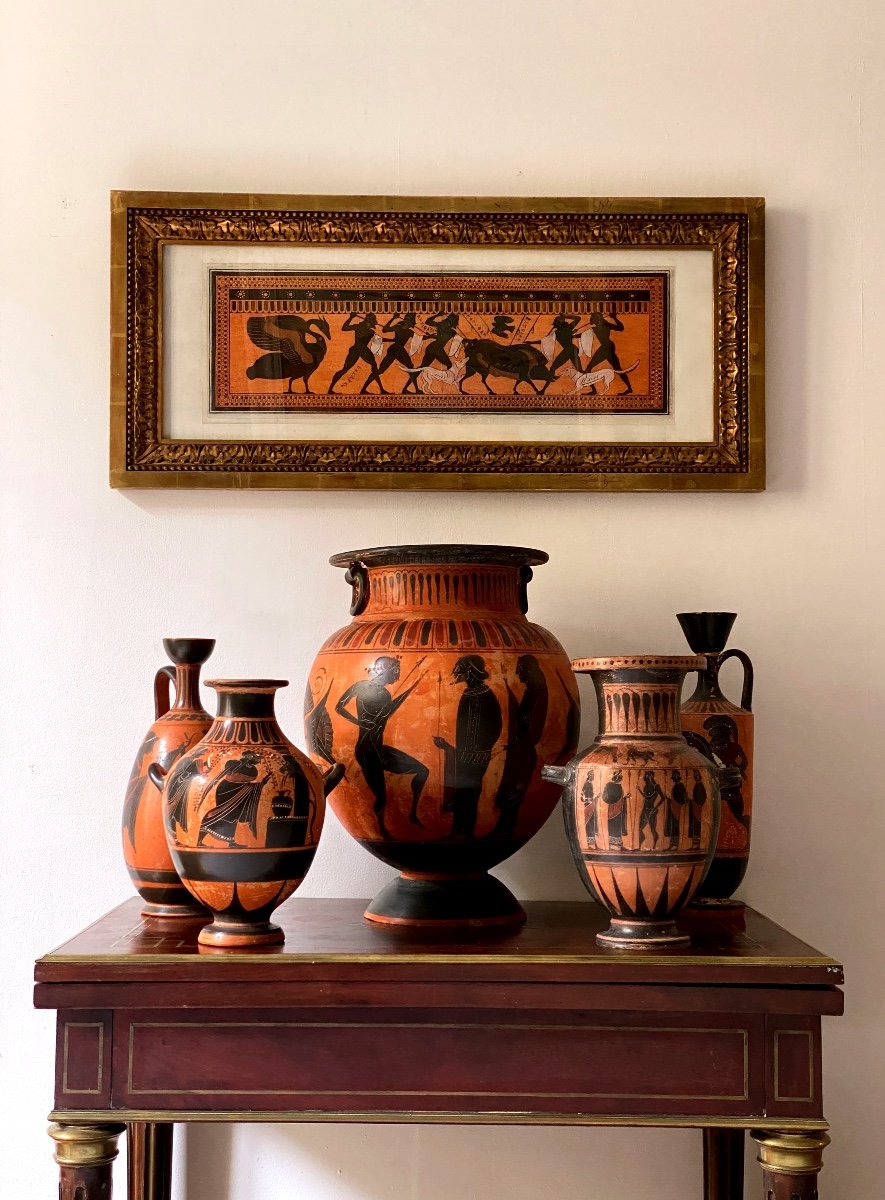 Lecythus Crater Vase Hydra Amphora Greek Roman Style Ceramic XIX After Antiquity-photo-2