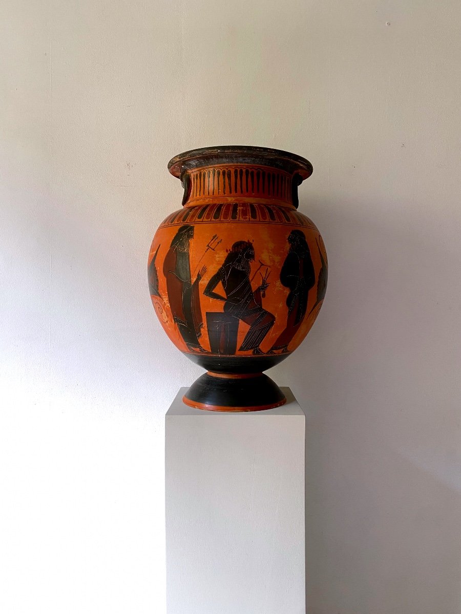 Lecythus Crater Vase Hydra Amphora Greek Roman Style Ceramic XIX After Antiquity-photo-3