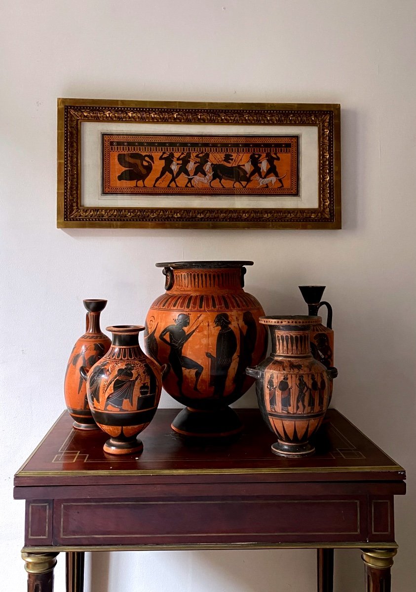 Lecythus Crater Vase Hydra Amphora Greek Roman Style Ceramic XIX After Antiquity-photo-4