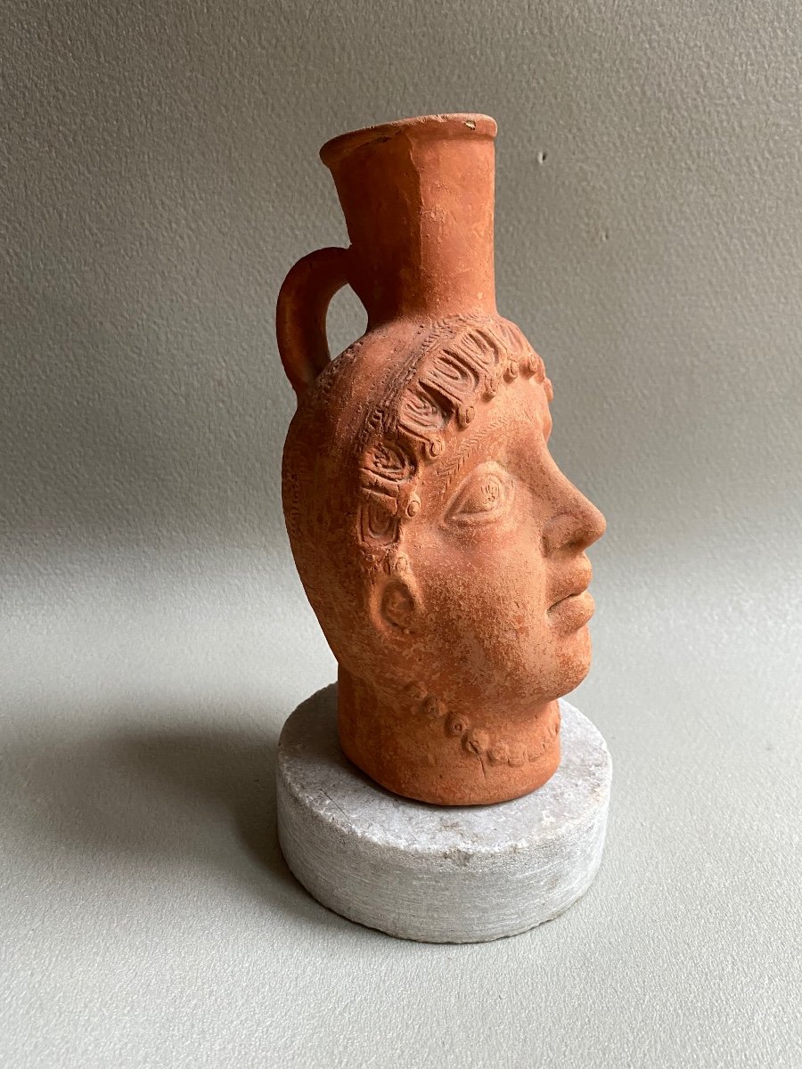"roman Anthropomorphic Ancient Terracotta Vase Sigillata Africa Romana III - Iv-photo-4