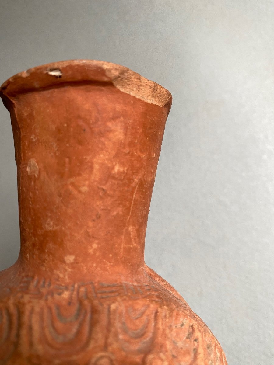 "roman Anthropomorphic Ancient Terracotta Vase Sigillata Africa Romana III - Iv-photo-3