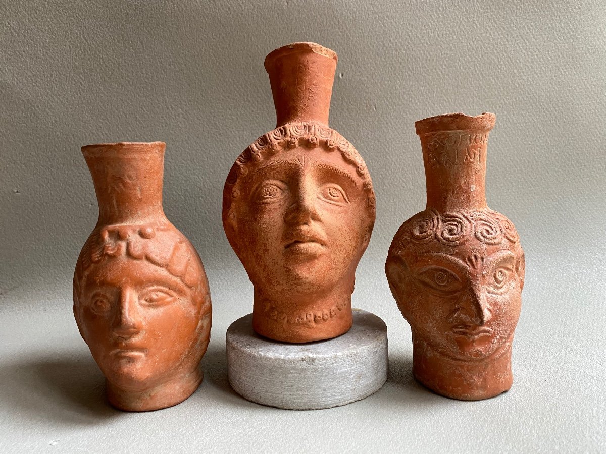 "roman Anthropomorphic Ancient Terracotta Vase Sigillata Africa Romana III - Iv-photo-6