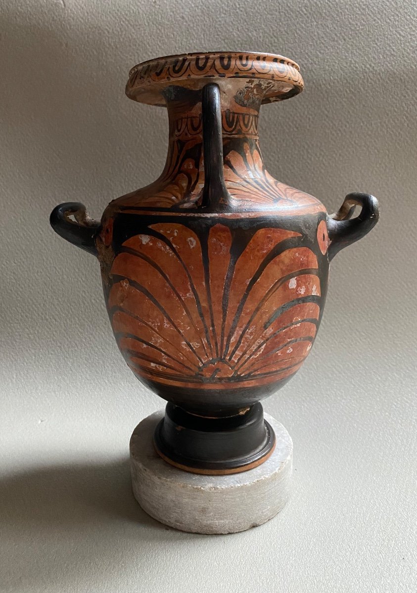 Hydria Greek Vase With Red Figure Portrait Woman In Profile Campanian Magna Graecia Italy IV Bc-photo-3