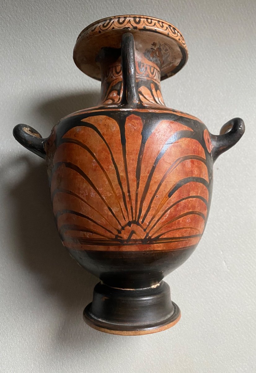 Hydria Greek Vase With Red Figure Portrait Woman In Profile Campanian Magna Graecia Italy IV Bc-photo-5