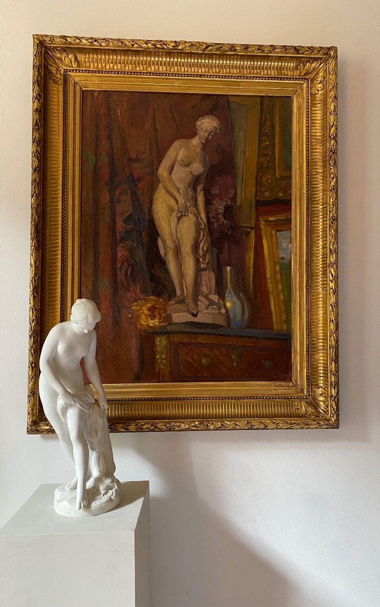 Nature Mortes Scène D’intérieur XIX Sculpture Femme Venus Nue De Falconet XVIII-photo-4