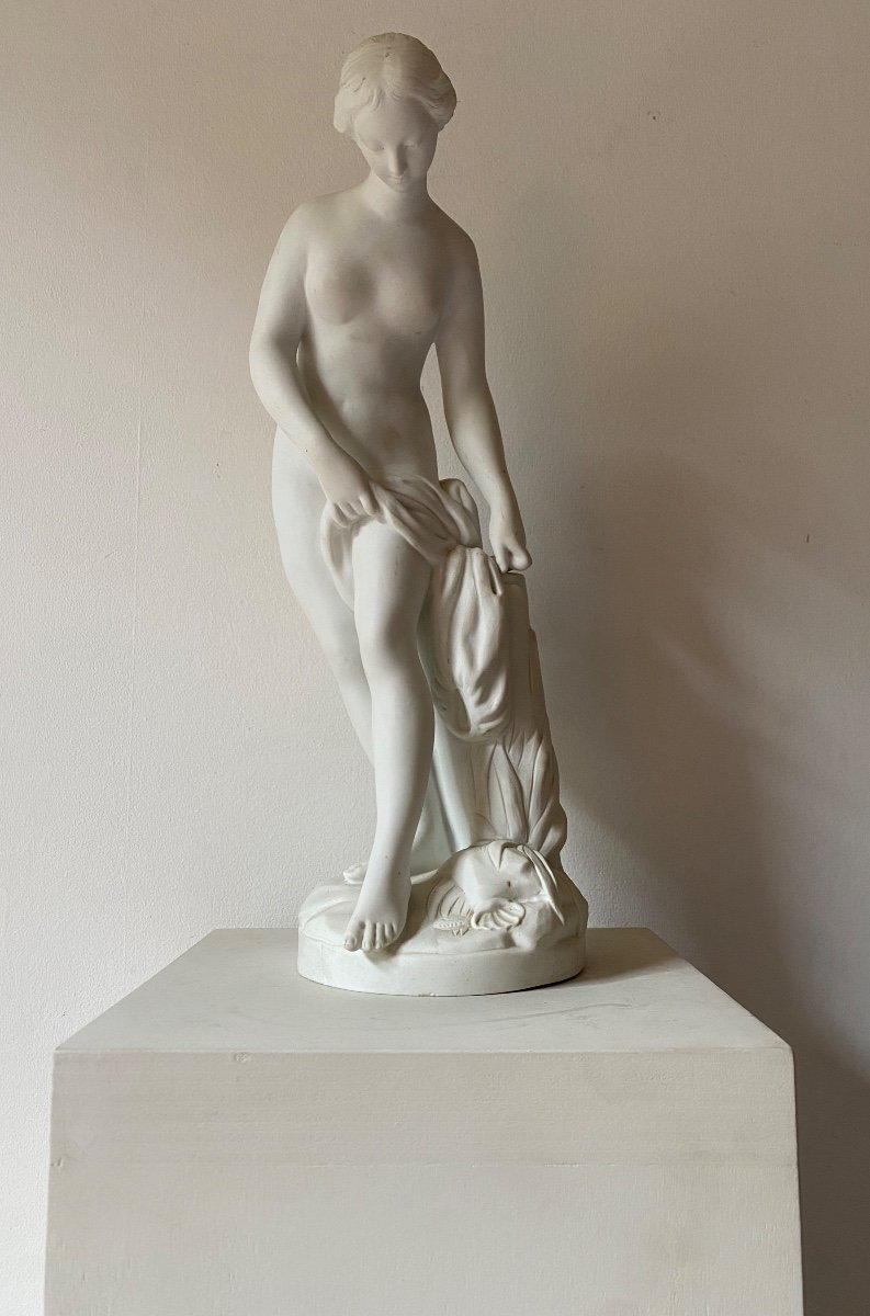 Venus De Falconet Statue De Femme Nue D’après La Sculpture Du XVIII Biscuit De Sèvres Mongaramé-photo-4