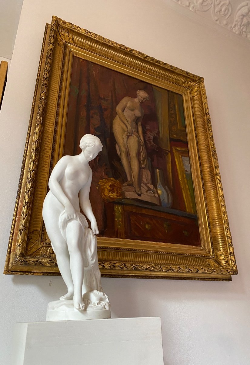 Venus De Falconet Statue De Femme Nue D’après La Sculpture Du XVIII Biscuit De Sèvres Mongaramé