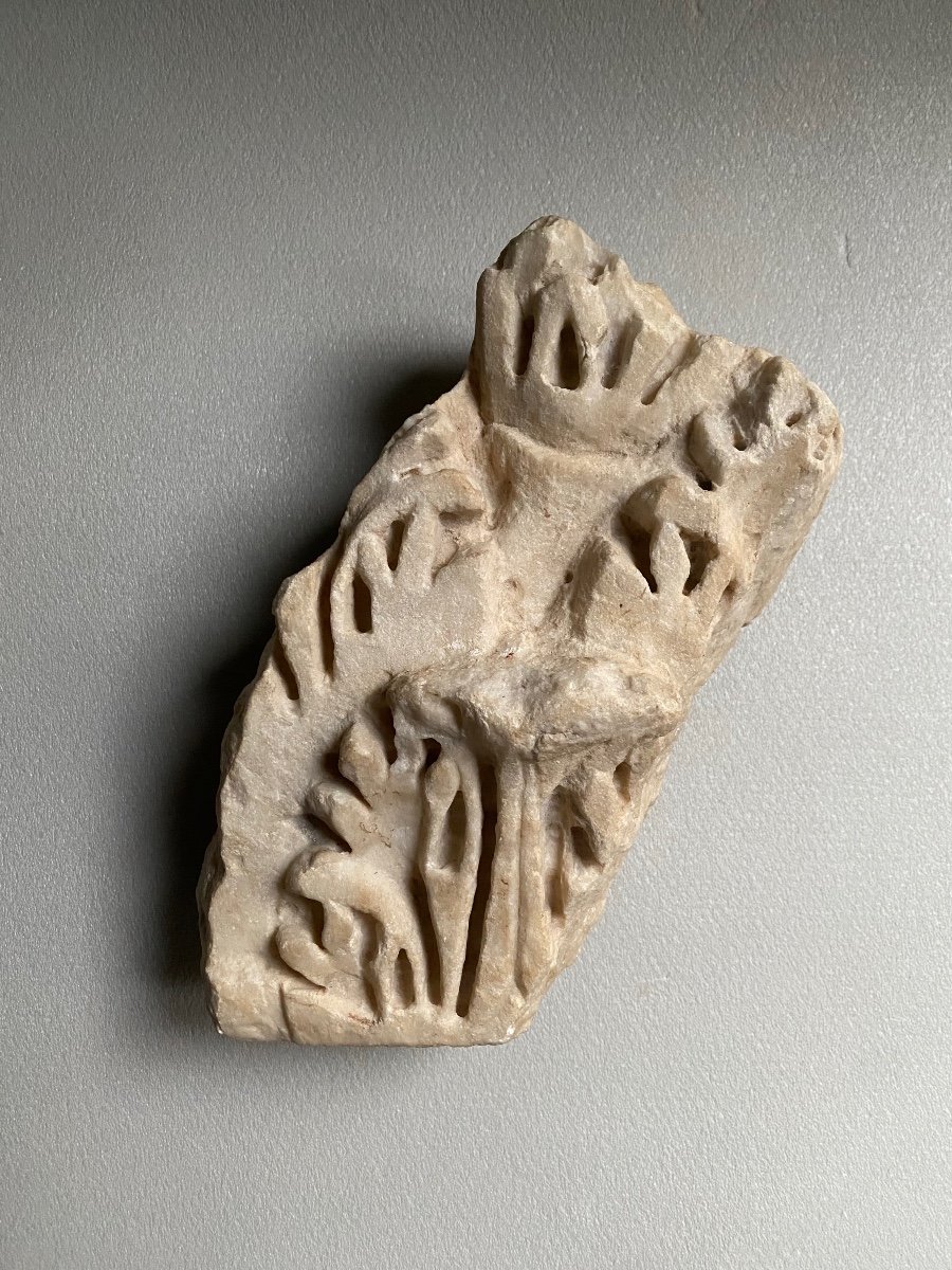 Fragment Of Corinthian Pilaster Capital Antique Roman Marble Acanthus Leaf -photo-4