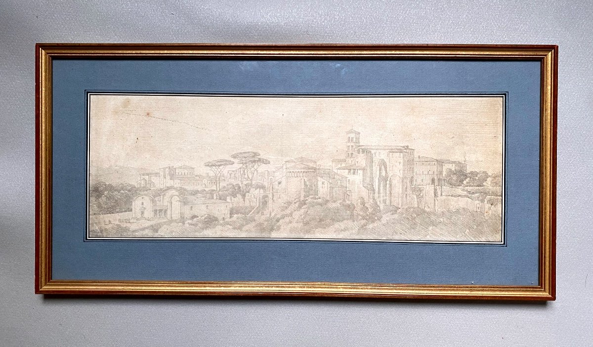 Rome Eglise Santi Giovanni E Paolo Saint Jean Et Paul Italie Dessin Ancien Paysage Architecture-photo-2