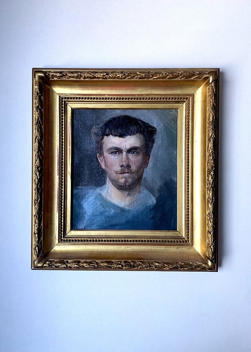 Portrait D’homme,  atelier de Cabanel,  Jacques Henri-georges Chartier Tableau XIX-photo-4