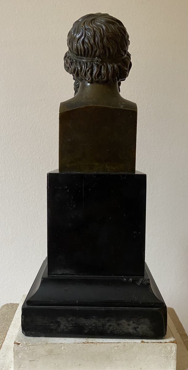 Buste d’ Homère l’après le marbre antique greco romain de la villa Albani-photo-2