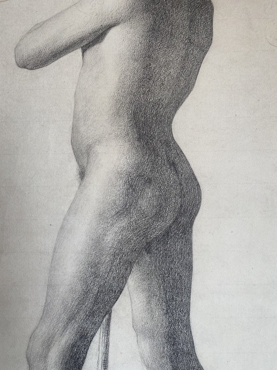 Academic Drawing Of A Naked Man – National School Of Decorative Arts, 1891 Portrait XIX -photo-2