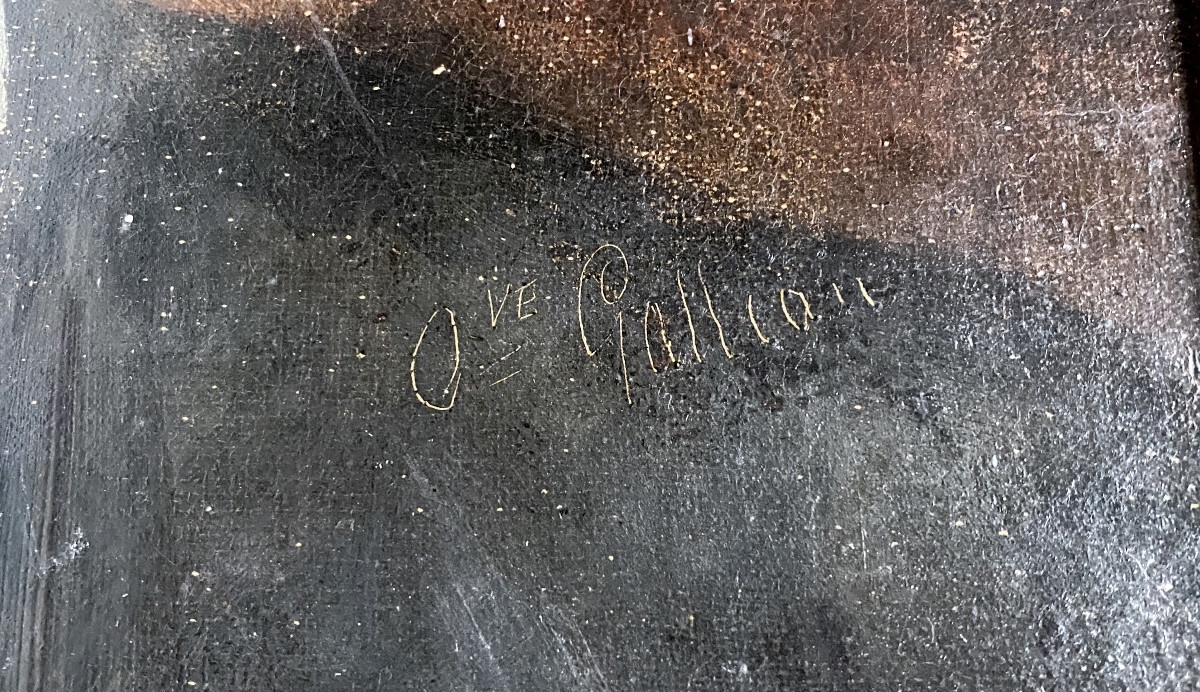 Octave Gallian, Portrait Of The Sculptor Jules Roulleau, Male Artist, 19th Century -photo-2